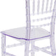 Clear |#| Child's Classic Resin Chiavari Chair for All Occasions in Transparent Crystal
