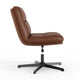 Cognac LeatherSoft/Black Frame |#| Commercial Wide Mid-Back Padded LeatherSoft Swivel Office Chair in Cognac/Black