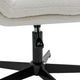Cream Faux Shearling/Black Frame |#| Commercial Wide Mid-Back Padded Faux Shearling Swivel Office Chair in Cream/Blk