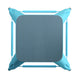 Teal-Blue Resin Wood Seat/Teal Frame |#| All-Weather Teal Commercial Backless Bar Stools-Teal Poly Seat-4 PK