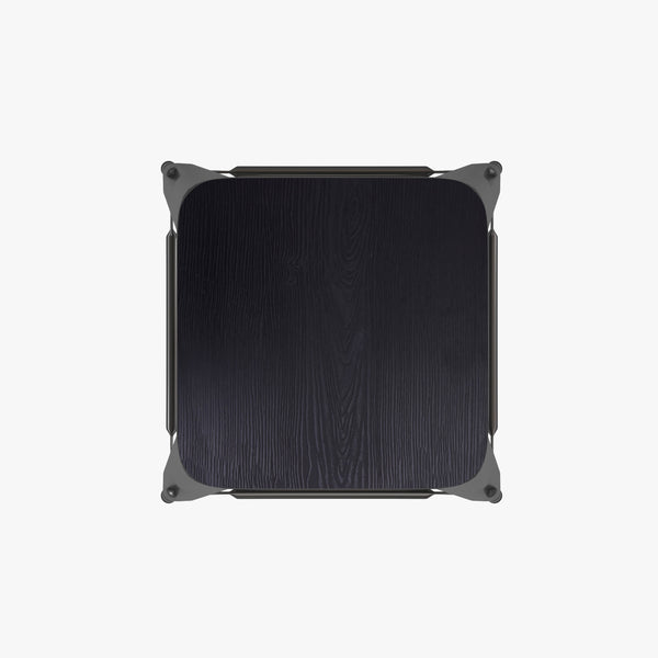 Black Resin Wood Seat/Black Frame |#| All-Weather Black Commercial Backless Bar Stools-Black Poly Seat-4 PK