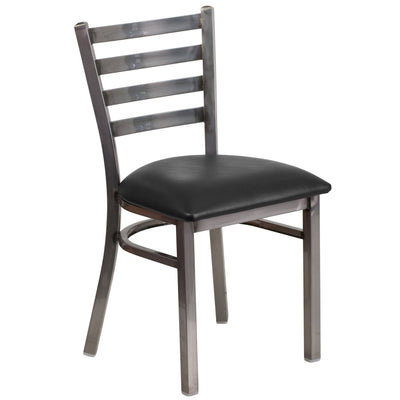 Clear Coated Ladder Back Metal Restaurant Chair - View 1