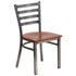 Clear Coated Ladder Back Metal Restaurant Chair