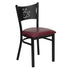 Coffee Back Metal Restaurant Chair