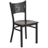 Coffee Back Metal Restaurant Chair