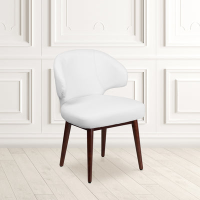Comfort Back Series Side Reception Chair with Walnut Legs