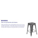 Silver Gray |#| 24inchH Backless Distressed Silver Gray Metal Indoor-Outdoor Counter Dining Stool