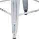 White |#| 24inch High Backless Distressed White Metal Indoor-Outdoor Counter Height Stool