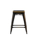 Copper |#| 24inch High Backless Distressed Copper Metal Indoor-Outdoor Counter Height Stool