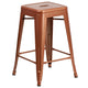 Copper |#| 24inch High Backless Copper Indoor-Outdoor Counter Height Stool