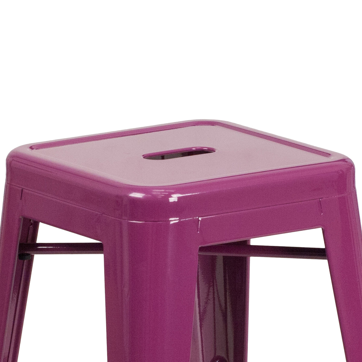 Purple |#| 24inch High Backless Purple Indoor-Outdoor Counter Height Stool