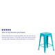 Crystal Teal-Blue |#| 24inch High Backless Crystal Teal-Blue Indoor-Outdoor Counter Height Stool