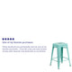 Mint Green |#| 24inch High Backless Mint Green Indoor-Outdoor Counter Height Stool