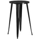 Black |#| 24inch Round Black Metal Indoor-Outdoor Bar Height Table - Restaurant Table