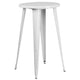 White |#| 24inch Round White Metal Indoor-Outdoor Bar Height Table - Restaurant Furniture