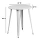 White |#| 24inch Round White Metal Indoor-Outdoor Table - Restaurant Furniture - Café Table