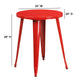 Red |#| 24inch Round Red Metal Indoor-Outdoor Table - Restaurant Furniture - Café Table
