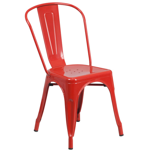 Orange |#| 24inch Round Orange Metal Indoor-Outdoor Table Set with 2 Cafe Chairs - Patio Set