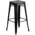 Commercial Grade 30" High Backless Distressed Metal Indoor-Outdoor Barstool