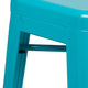 Crystal Teal-Blue |#| 30inch High Backless Crystal Teal-Blue Indoor-Outdoor Barstool - Patio Chair