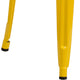 Yellow |#| Commercial Grade 30inchH Backless Yellow Metal Indoor-Outdoor Barstool, Square