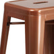 Copper |#| 30inch High Backless Copper Indoor-Outdoor Barstool - Patio Chair