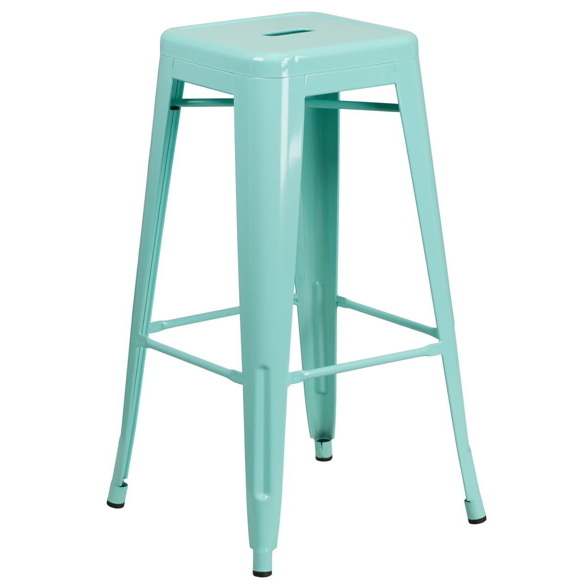 Mint Green |#| 30inch High Backless Mint Green Indoor-Outdoor Barstool - Patio Chair