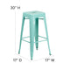 Mint Green |#| 30inch High Backless Mint Green Indoor-Outdoor Barstool - Patio Chair