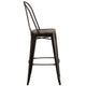 Copper |#| 30inch High Distressed Copper Metal Indoor-Outdoor Barstool with Back