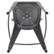 Silver Gray |#| 30inchH Distressed Silver Gray Metal Indoor-Outdoor Dining Barstool with Back