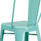 Mint Green |#| 30inch High Mint Green Metal Indoor-Outdoor Barstool with Back