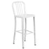 Commercial Grade 30" High Metal Indoor-Outdoor Barstool with Vertical Slat Back