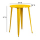 Yellow |#| 30inch Round Yellow Metal Indoor-Outdoor Bar Height Table - Industrial Table