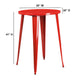 Red |#| 30inch Round Red Metal Indoor-Outdoor Bar Height Table - Industrial Table