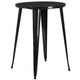 Black |#| 30inch Round Black Metal Indoor-Outdoor Bar Height Table - Industrial Table