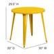 Yellow |#| 30inch Round Yellow Metal Indoor-Outdoor Table - Restaurant Furniture