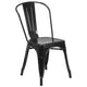 Black |#| 30inch Round Black Metal Indoor-Outdoor Table Set with 4 Cafe Chairs