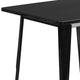 Black |#| 31.5inch Square Black Metal Indoor-Outdoor Table - Hospitality Furniture