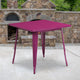 Purple |#| 31.5inch Square Purple Metal Indoor-Outdoor Table - Hospitality Furniture
