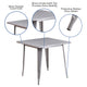 Silver |#| 31.5inch Square Silver Metal Indoor-Outdoor Table - Hospitality Furniture