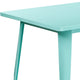 Mint Green |#| 31.5inch x 63inch Rectangular Mint Green Metal Indoor-Outdoor Table - Industrial Table