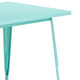 Mint Green |#| 31.5inch x 63inch Rectangular Mint Green Metal Indoor-Outdoor Table - Industrial Table