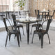 Black |#| 31.75inch Square Black Metal Indoor-Outdoor Table - Event Table