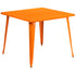Commercial Grade 35.5" Square Metal Indoor-Outdoor Table