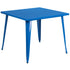 Commercial Grade 35.5" Square Metal Indoor-Outdoor Table