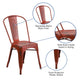 Copper |#| Distressed Copper Metal Indoor-Outdoor Stackable Chair - Kitchen Furniture