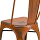 Yellow |#| Distressed Yellow Metal Indoor-Outdoor Stackable Chair - Kitchen Furniture