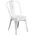 Commercial Grade Distressed Metal Indoor-Outdoor Stackable Chair