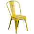 Commercial Grade Distressed Metal Indoor-Outdoor Stackable Chair