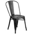 Commercial Grade Distressed Metal Indoor-Outdoor Stackable Chair